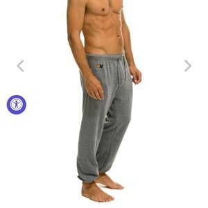 Aviator Nation “Bolt” men’s sweatpants with pockets. Heather gray in size L.